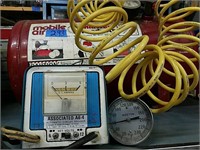 Air tank with gauge and hose, 6 through 12 volt