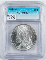 1884-O  Morgan Dollar   ICG MS-63+