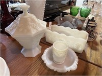 5 Pcs of Milk Glass