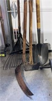 Shovel, Axe, Rake & Scythe