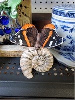 2 Butterfly Porcelain Pcs. -1 marked Goebel