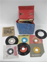 Lot Of 45RPM Records In Carrying Case