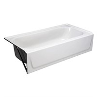 Aloha 60 in. Left Drain Rectangular Tub in White