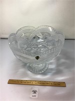 WATERFORD CRYSTAL LARGE PEDESTAL BOWL 9 inches