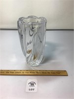 ORREFORS SPIRAL TWIST WATERFALL ART GLASS VASE -