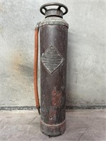 Vintage CHECKER Copper Fire Extinguisher - Height