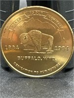 1884-1984 $1 BUFFALO SOUVENIR MEDAL COIN. IN
