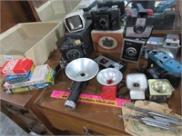 Vintage Cameras, Bulbs and Supplies
