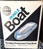 NEW IN BOX TWO MAN VINYL INFLATABLE BOAT 46"X 78"L