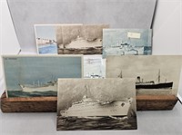 LOT OF 14 SHIP POST CARDS SOME ARE THE SAME