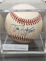 SIGNED BALL IN ACRLYIC CASE JAUN GUZMAN