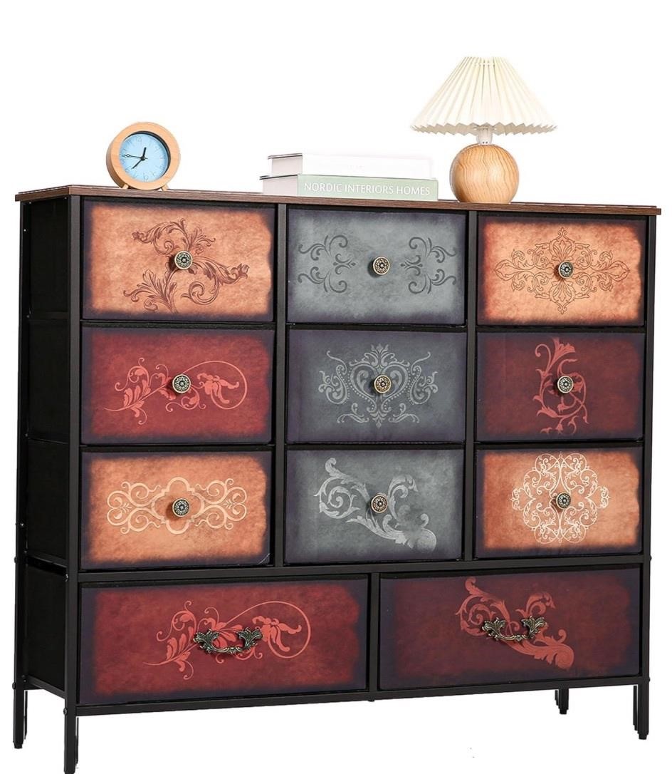 Drawer Dresser with 11 Fabric Drawers,