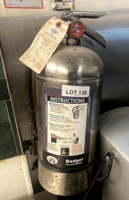 BADGER WET CHEMICAL FIRE EXTINGUISHER