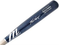 Marcus Semien Autographed Navy & Grey Baseball Bat