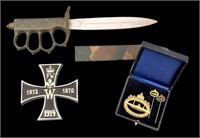 Post War WW1 knuckle knife, duster, German sub