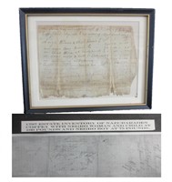 Authentic Framed 2-Sided Slavery Document