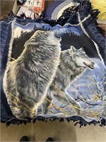 Wolf Fleece Throw/Blanket