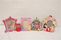 Princess Picture Frames, Mirror & Clock Not Tested