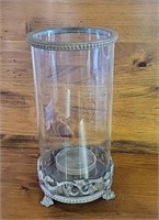 Vintage SPI 13 1/2" Metal & Glass Candle Holder