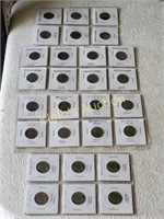 28 buffalo & jefferson nickels coins