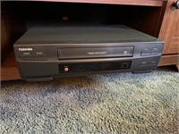 Toshiba VCR w/2 stacks VCR tapes