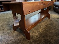 Wooden table w/shelf