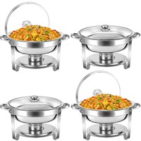 Chafing Dish Buffet Set 5 QT 4 Packs Stainless Ste
