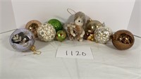 Beautiful Glass Ornaments & Woodland Squirrel