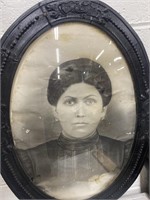 Oval Framed Woman Portrait