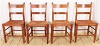 Four Wood Dining Room Chairs
