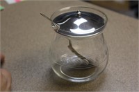Etched Glass Jar