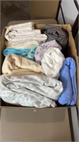 Box of assorted flannel sheets