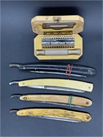 4 - antique straight razors and razor