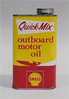 SHELL QUICK MIX OUTBOARD MOTOR OIL CAN