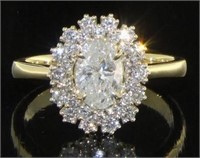14kt Gold 1.46 ct Oval Diamond Ring
