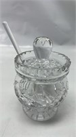 Crystal Sugar Bowl with spoon