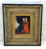 21x19 18thc oil on canvas framed picture