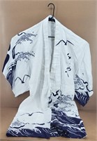 Dragon Print Kimono - black & white
