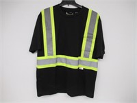Holmes Workwear Men's XL Safety T-shirt, Black and