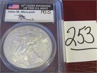 2013 SILVER EAGLE MS69  MERCANTI