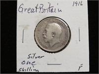 1916 GREAT BRITAIN SILVER ONE SHILLING