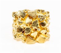 Jewelry 14K P Gold Nugget Men’s Ring