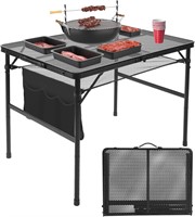 Folding Grill Table  3x2 FT Portable Camping Table