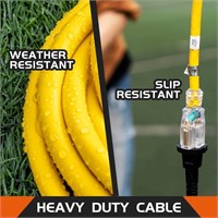 HONDERSON  Lighted Outdoor Extension Cord with 3