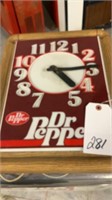 Dr Pepper Clock 14n “ x 18 “