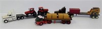 (3) Semi trucks and trailers made by Winross and