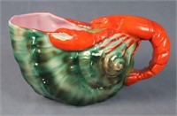 Unsigned Royal Bayreuth Lobster Conch Pitcher