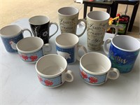 9 - assorted coffee mugs