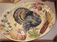Pottery Barn Turkey Platter 22"l