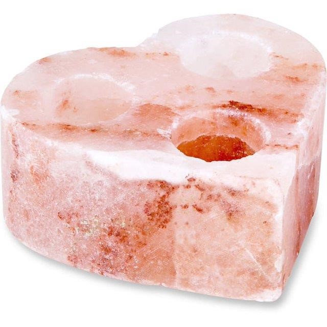 Zennery Himalayan Salt 3 Hole Heart Candle Holder